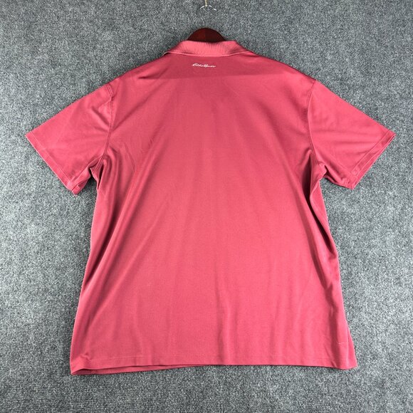 Eddie Bauer Polo Shirt Men XL Muted Red Short Sleeve Button Neck Freedry - Picture 6 of 7